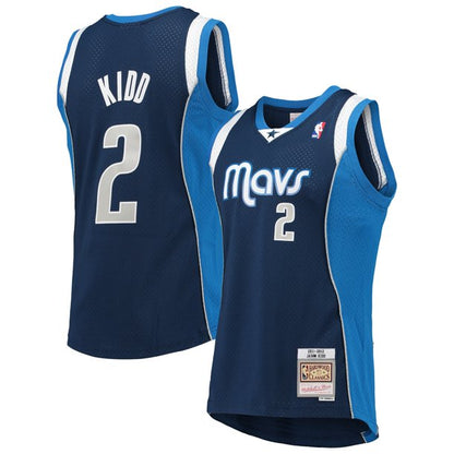 Size L Dallas Mavericks - NBA Jason Kidd Blue Swingman Jersey - Mann