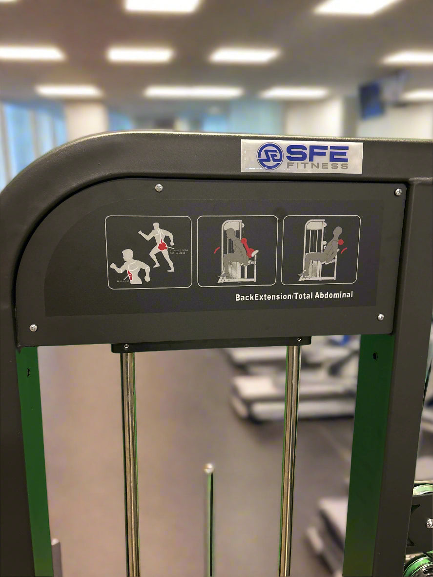 SFE Selectorized Back & Ab Combo Machine w/ 250lb Weight Stack