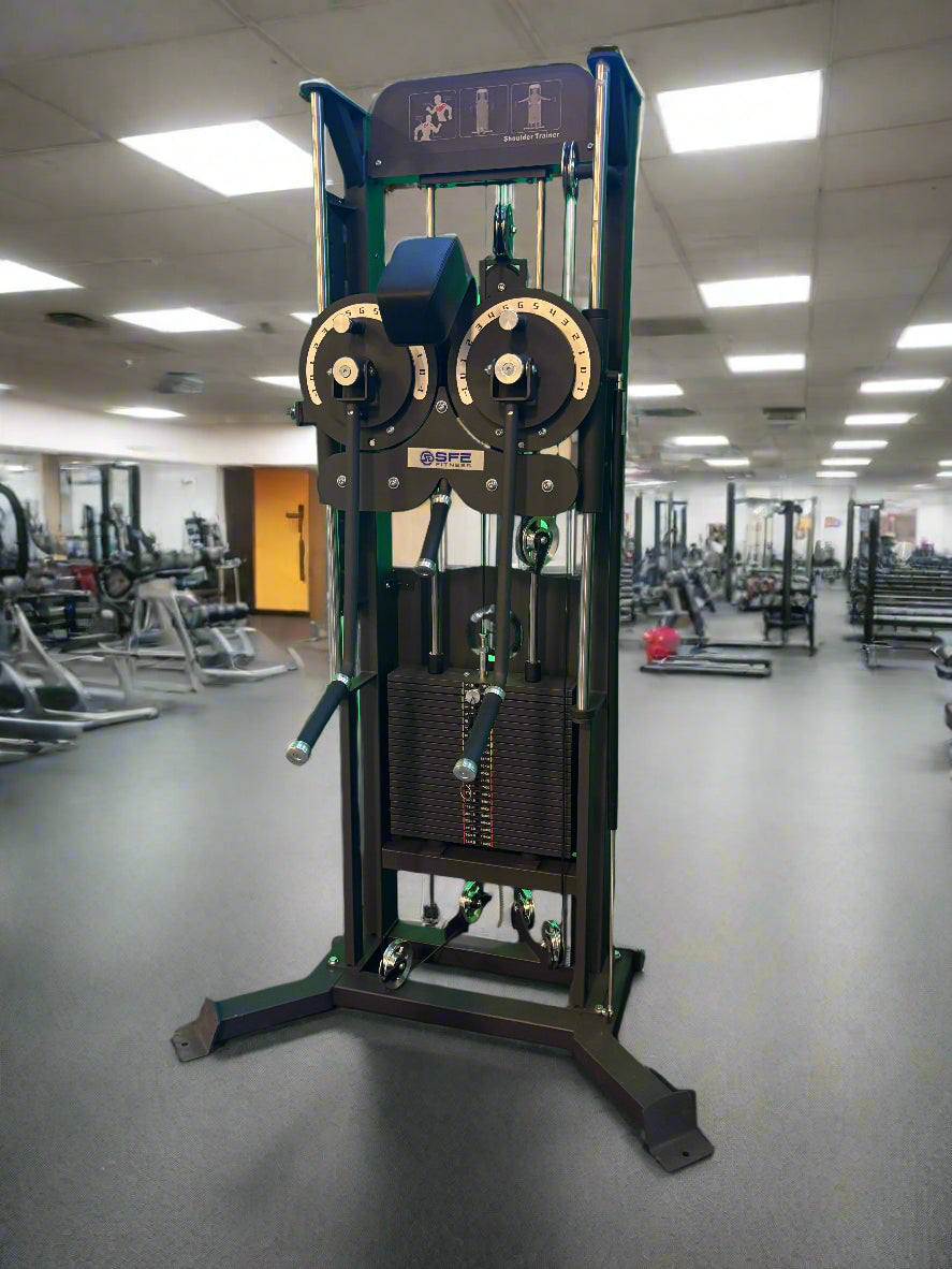 SFE Selectorized Standing Multi-Flight Shoulder Raise w/ 250lb Weight Stack