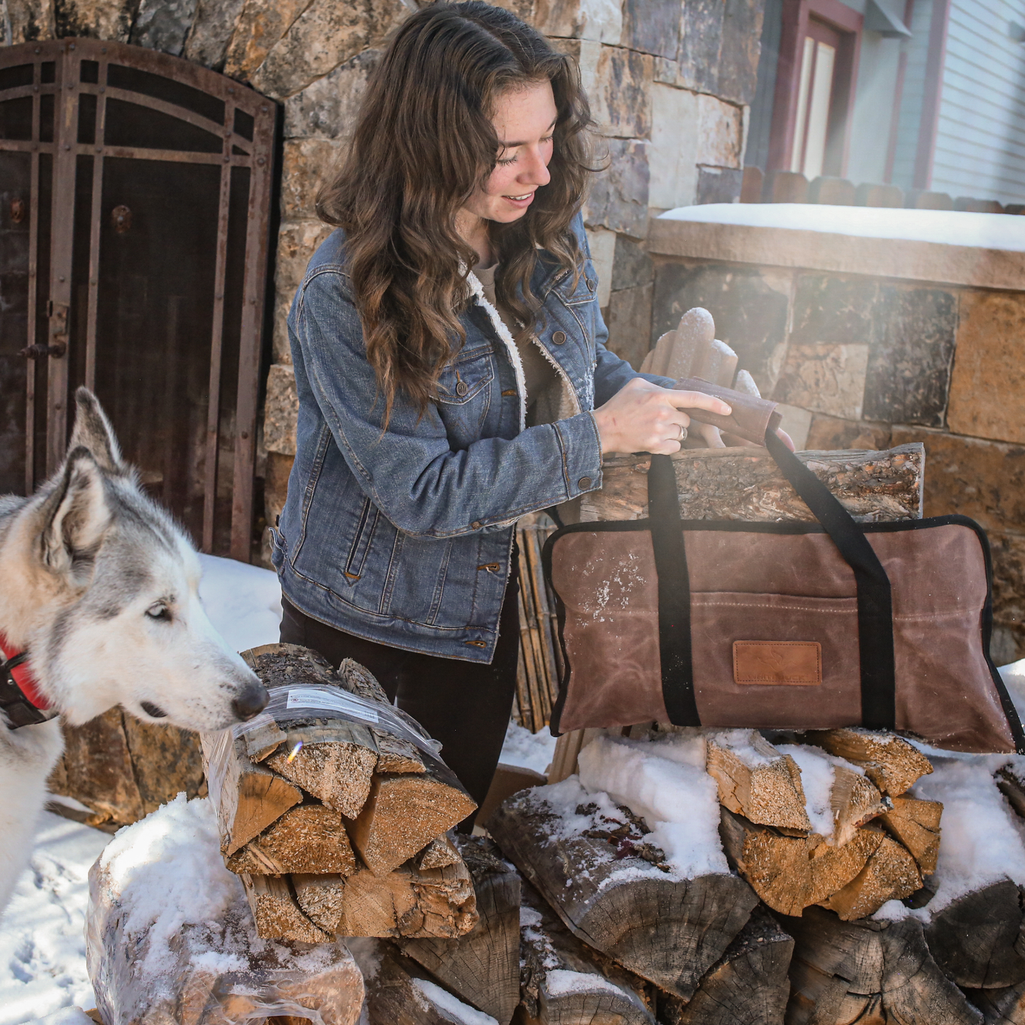 WDO Rectangle Canvas Firewood Log Carriers