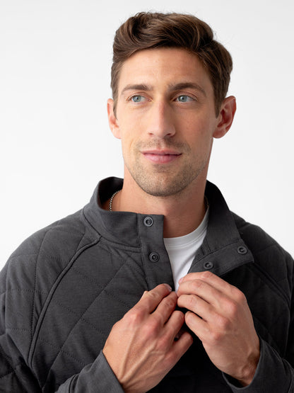 Cozy Earth Brushed Bamboo Quilted Snap Pullover