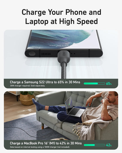 Anker 543 USB C to USB C Cable (240W, 10 ft) - Mann