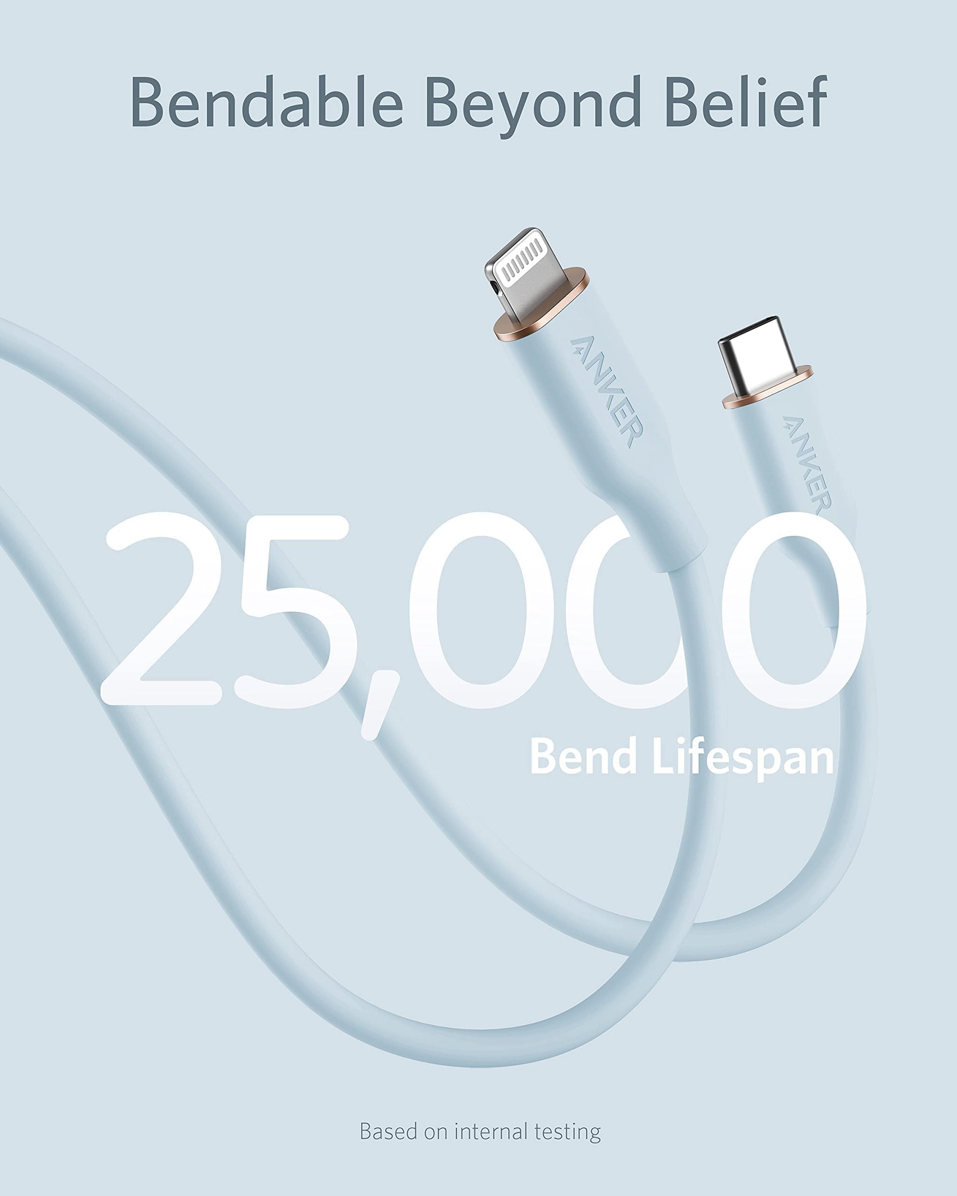 Anker 641 USB-C to Lightning Cable (Flow, Silicone) - Mann