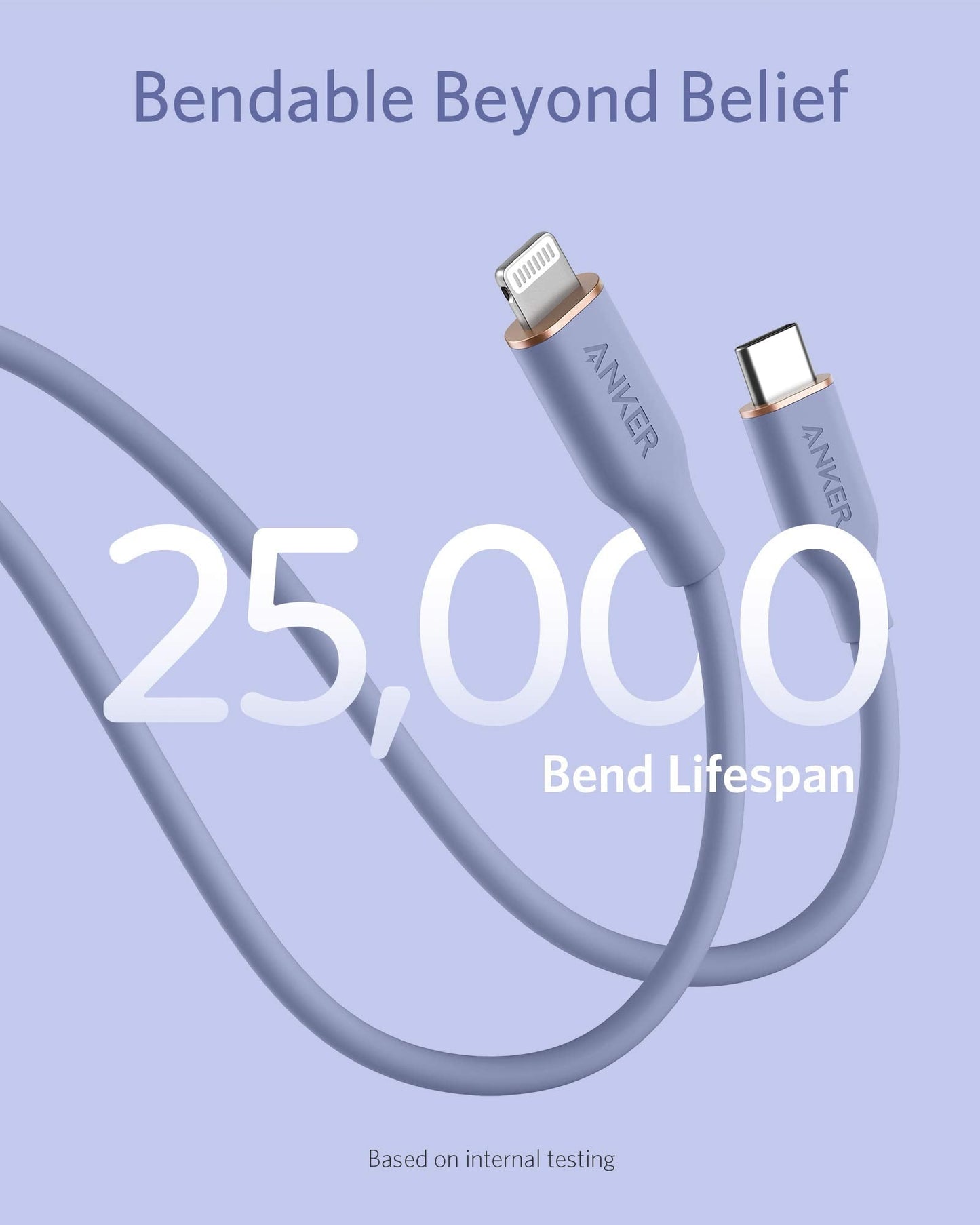 Anker 641 USB-C to Lightning Cable (Flow, Silicone) - Mann