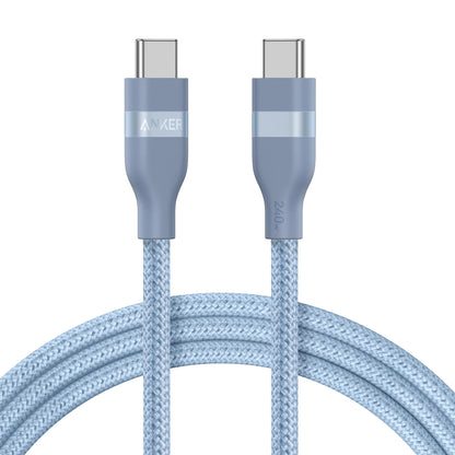 Anker USB-C to USB-C Cable (3 ft / 6 ft, 240W, Upcycled-Braided) - Mann
