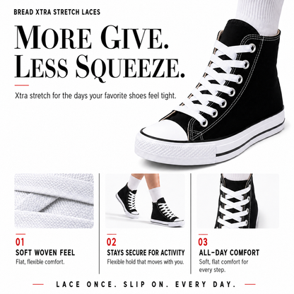 BREAD Xtra Stretch Flat Laces