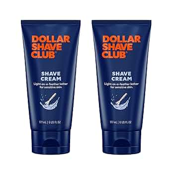 Dollar Shave Club Hydrating Shave Cream for Sensitive Skin, 6 oz, 2 Pack