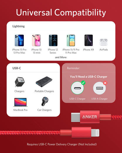 Anker 331 USB-C to Lightning Cable - Mann