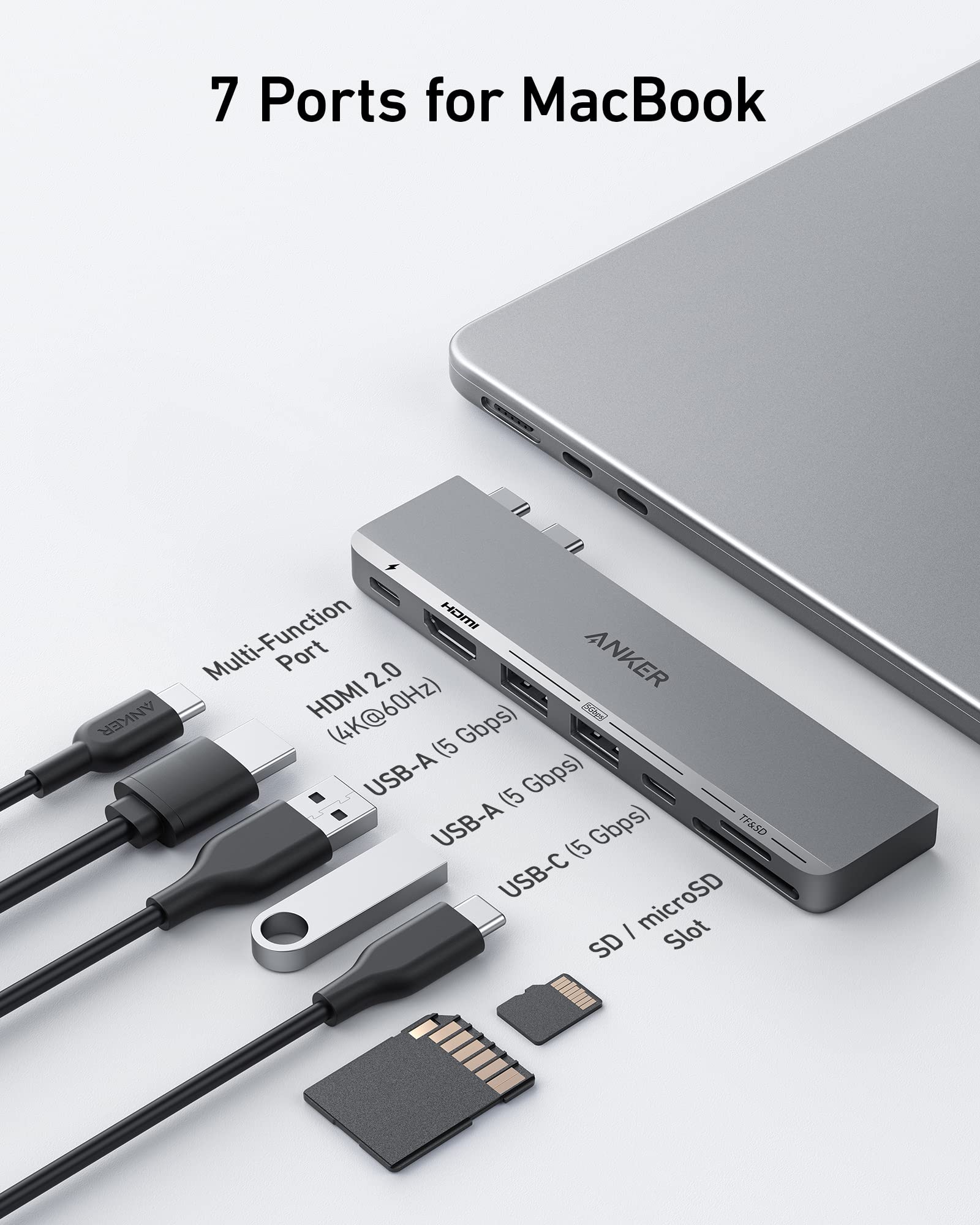 Anker 547 USB-C Hub (7-in-2, for MacBook) - Mann