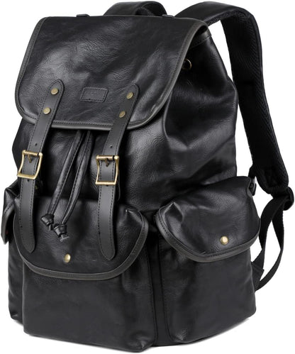 FR Fashion Co. 15.6″ Vegan Leather Laptop Backpack - Mann