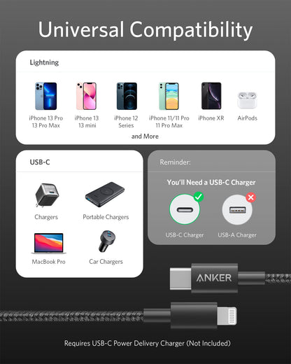 Anker 331 USB-C to Lightning Cable - Mann