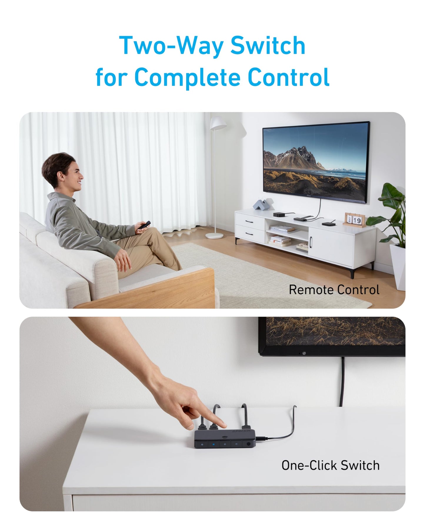 Anker HDMI Switch (4 in 1 Out, 4K HDMI) - Mann