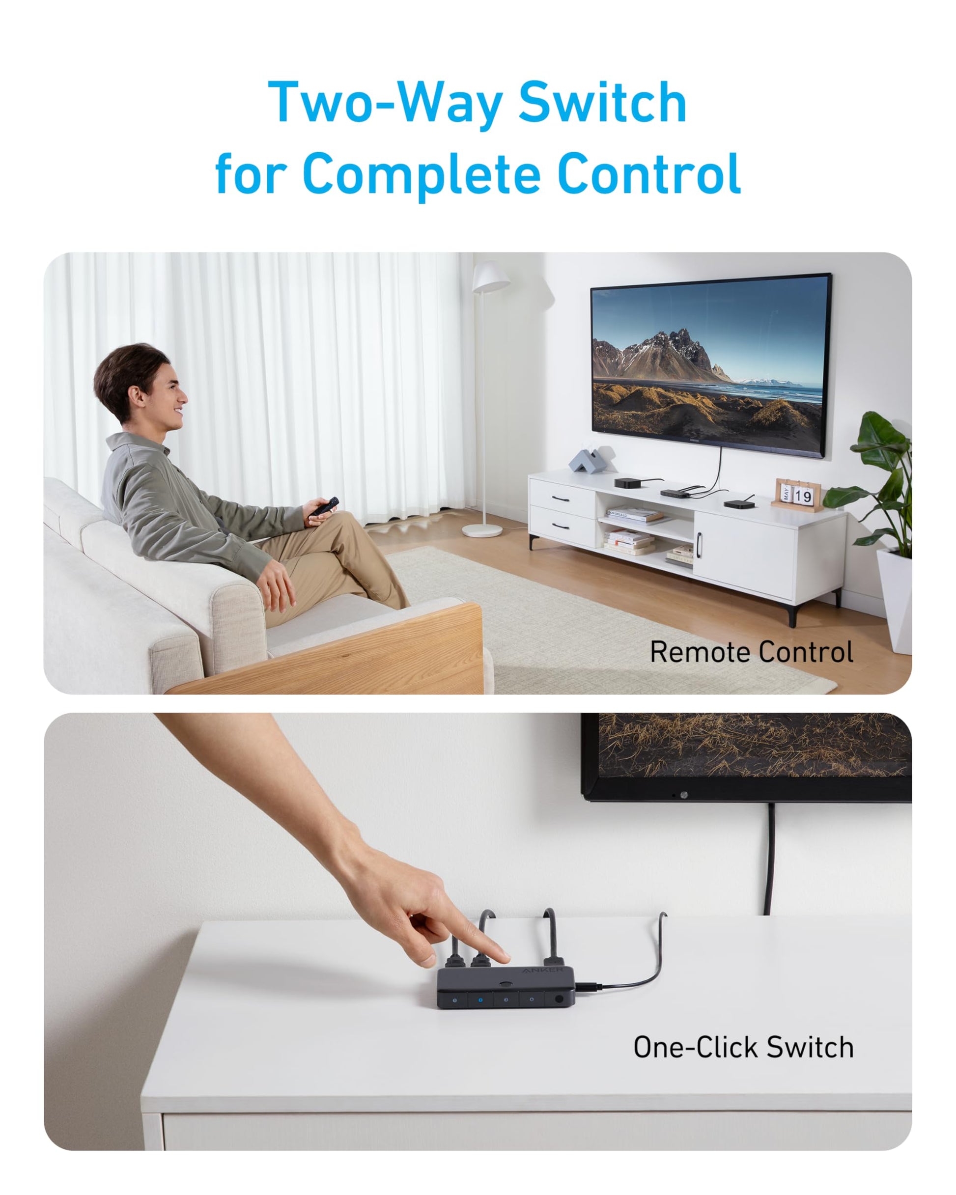 Anker HDMI Switch (4 in 1 Out, 4K HDMI) - Mann