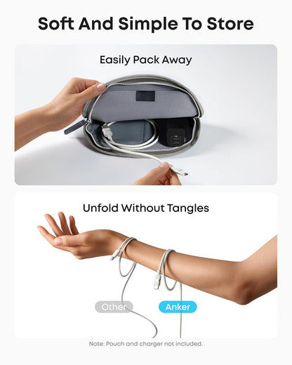 Anker USB-A to USB-C Cable (3 ft/6 ft, Upcycled-Braided) - Mann