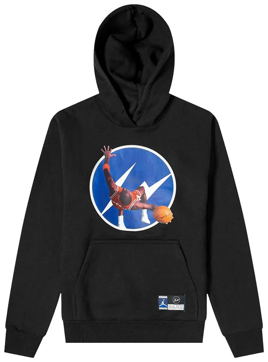 Size S Jordan x Fragment Design Image Pullover Hoodie 'Black'
