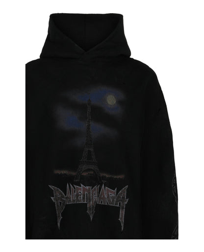 Balenciaga Paris Moon Fleece Hoodie