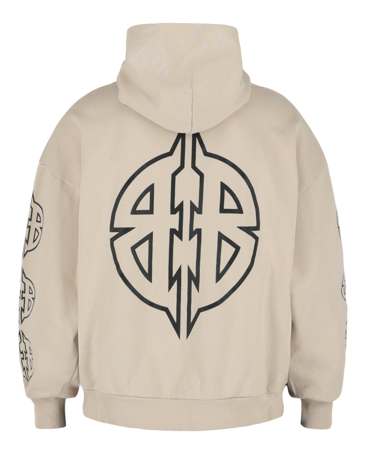 Size S Balenciaga Metal BB Stencil Zip-Up Hoodie