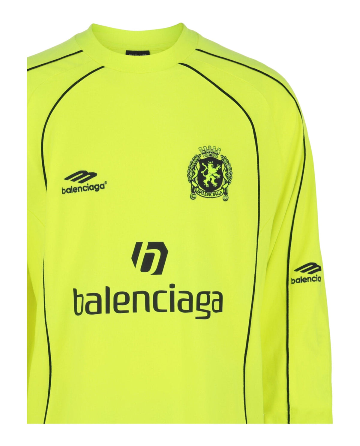 Balenciaga Oversized Long-Sleeve Soccer T-Shirt