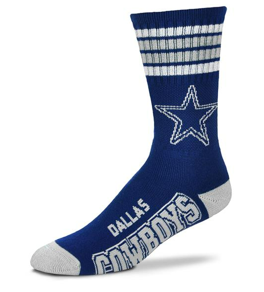 Dallas Cowboys - 4 Stripe Deuce Crew Socks - Mann