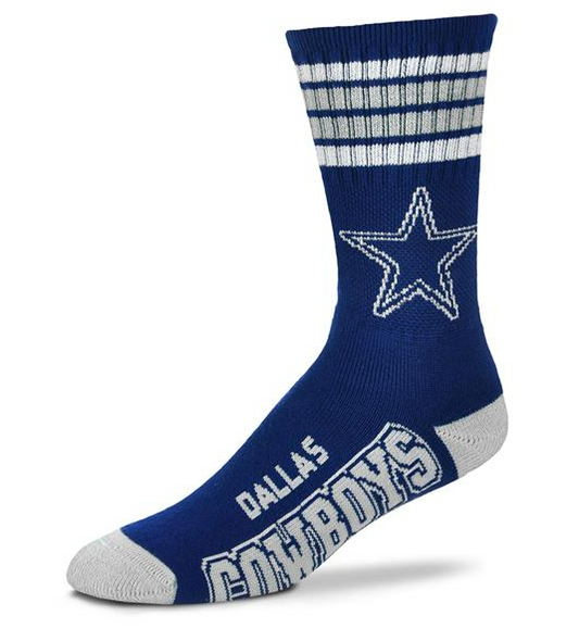 Dallas Cowboys - 4 Stripe Deuce Crew Socks - Mann