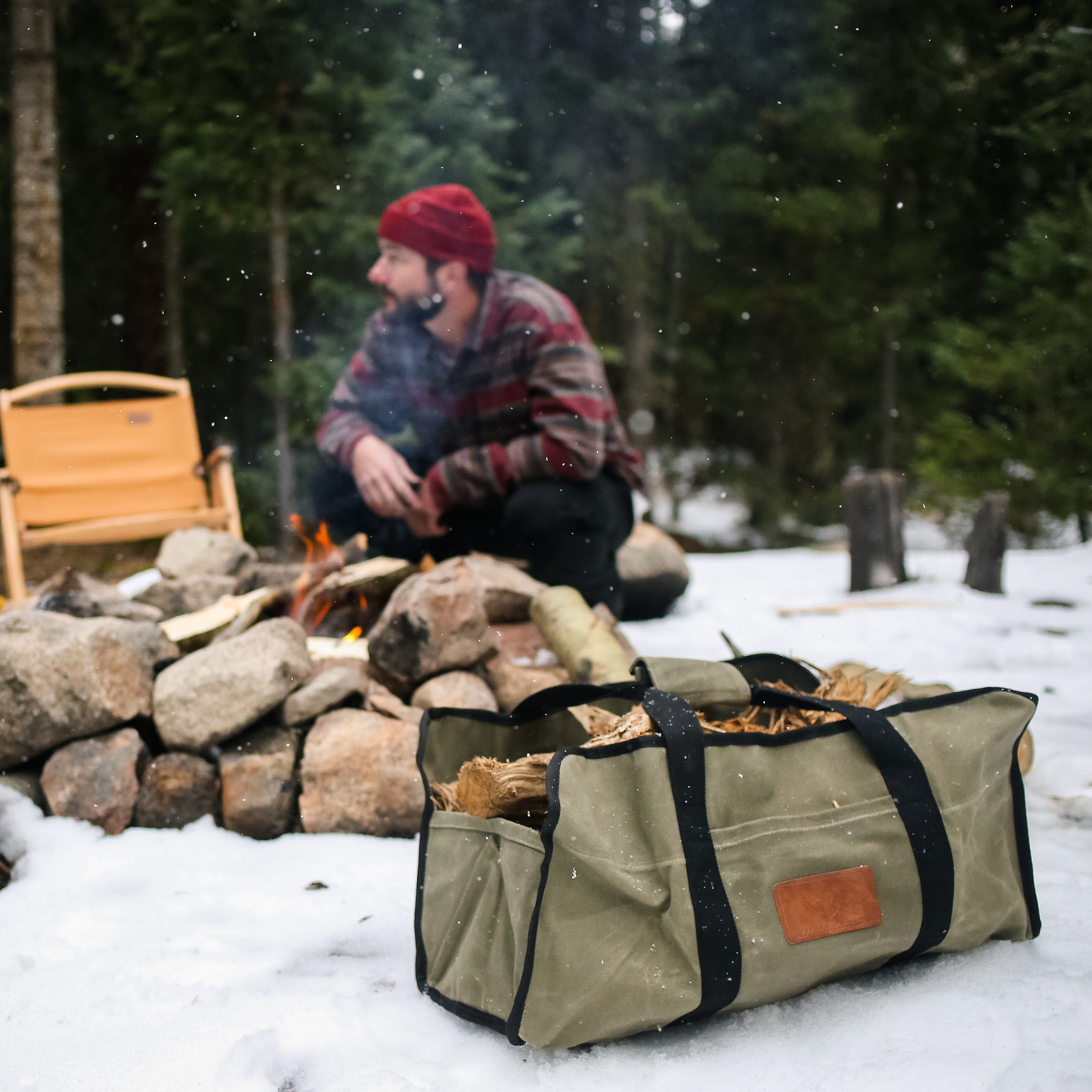 WDO Rectangle Canvas Firewood Log Carriers