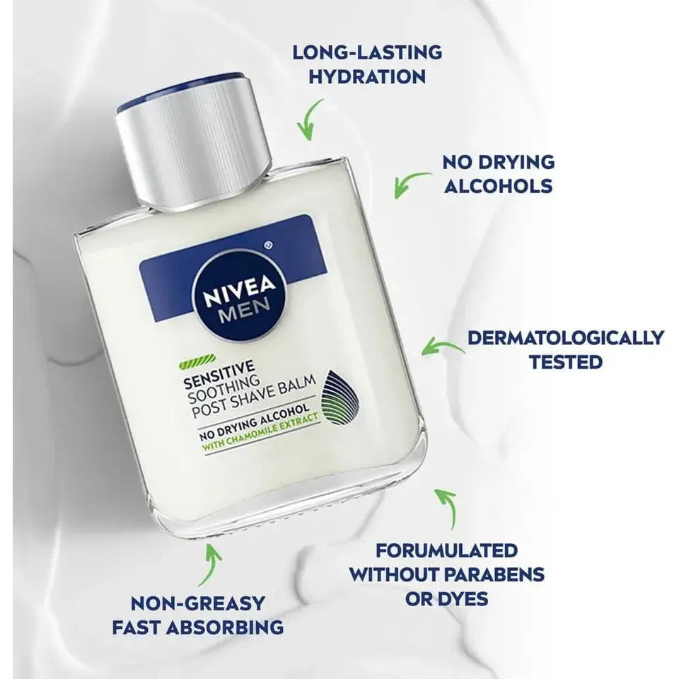 Nivea Men Sensitive Soothing Post Shave Balm, 3.3 fl oz