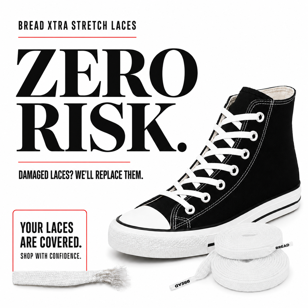BREAD Xtra Stretch Flat Laces