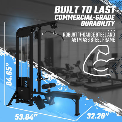 SFE Selectorized Lat Pulldown & Low Row Combo w/ 250lb Weight Stack