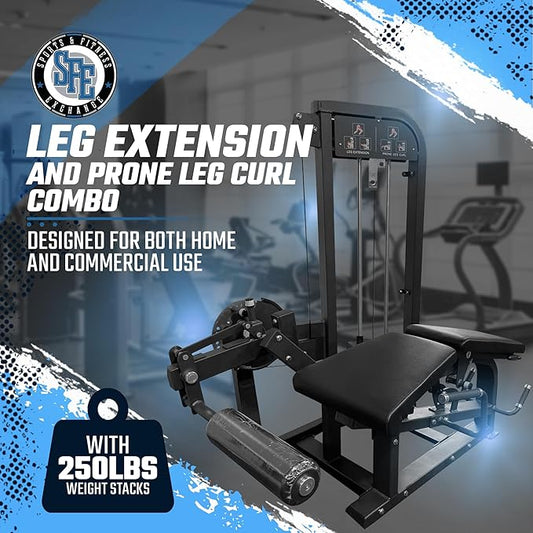 SFE Selectorized Leg Extension & Prone Leg Curl Combo w/250lb Weight Stack