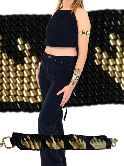 iReliev I AM - Leather Monogram Training Duffel Bag, Black