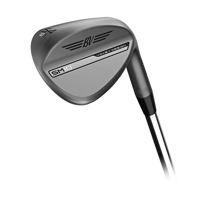 Titleist Vokey Design SM10 golf wedge with sleek chrome finish, men's golf equipment