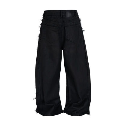 UNDEVELOPED Wideboy Waxed Fray Denim