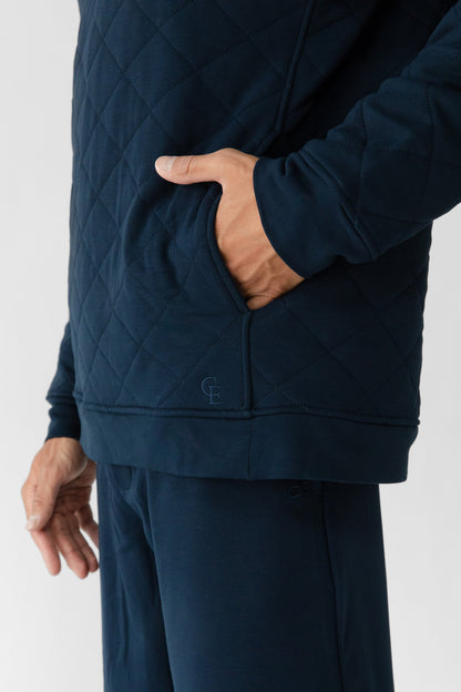 Cozy Earth Brushed Bamboo Quilted Snap Pullover