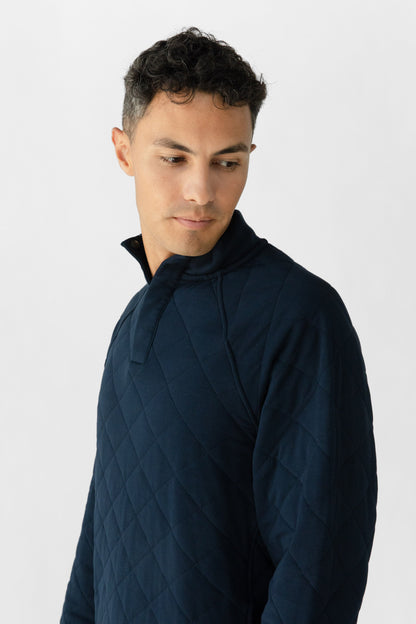 Cozy Earth Brushed Bamboo Quilted Snap Pullover