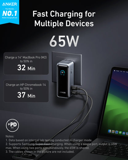 Anker Prime Power Bank (9.6K, 65W, Fusion) - Mann