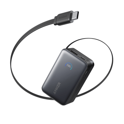 Anker Nano Power Bank (10K, 45W, Built-In Retractable USB-C Cable) - Mann