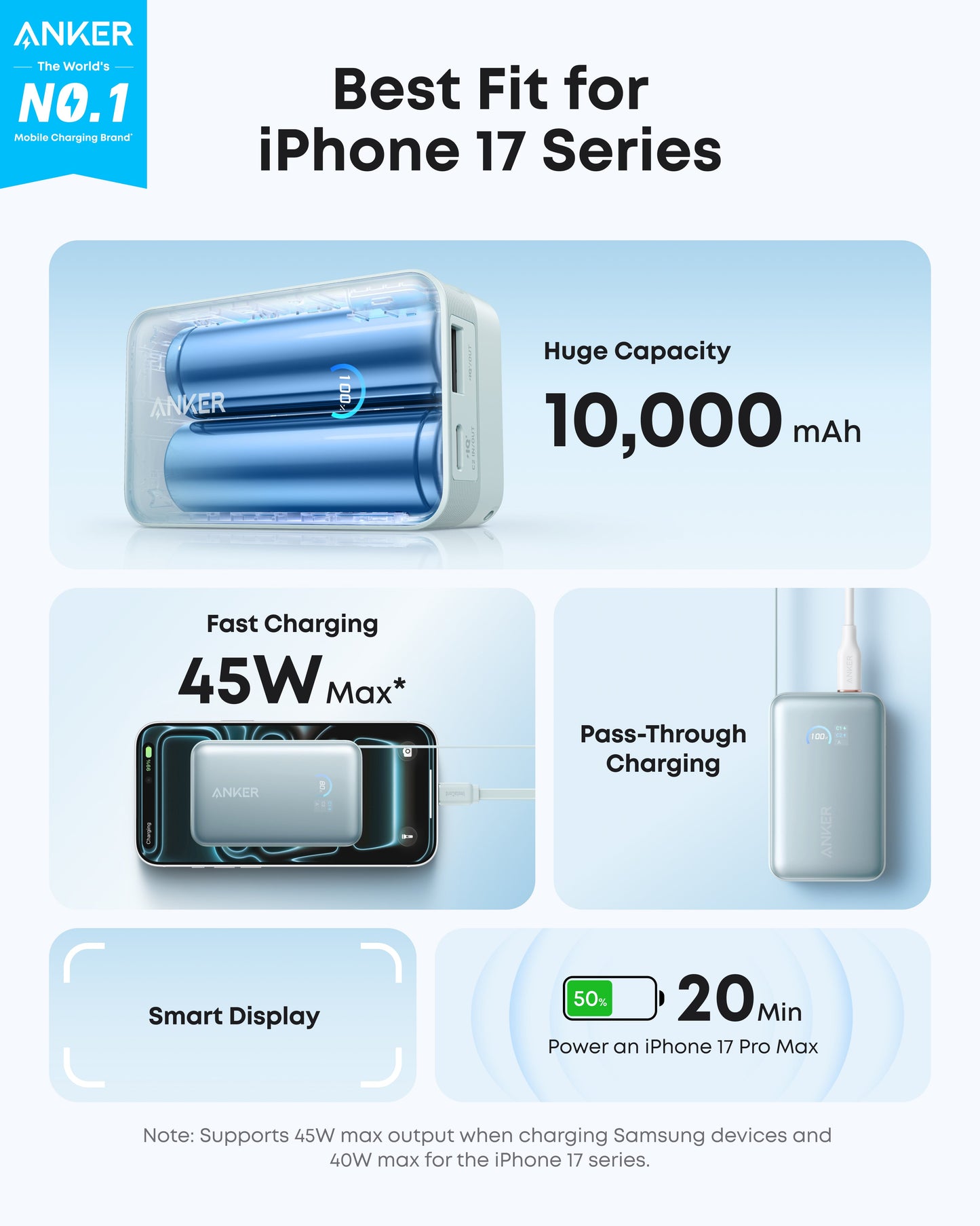 Anker Nano Power Bank (10K, 45W, Built-In Retractable USB-C Cable) - Mann