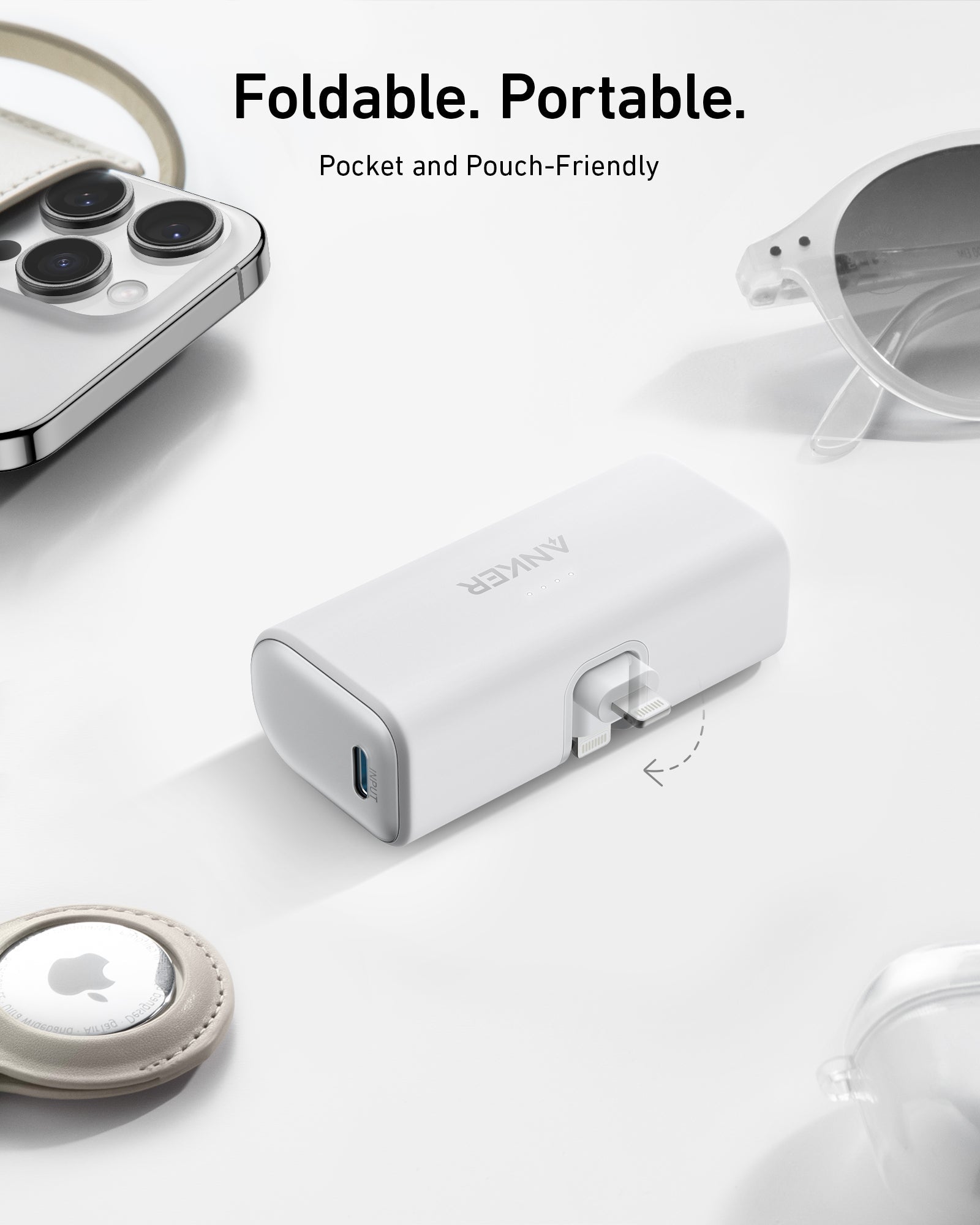 Anker Nano Power Bank (12W, Built-In Lightning Connector) - Mann