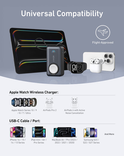 Anker MagGo Power Bank (10K, 35W, For Apple Watch) - Mann
