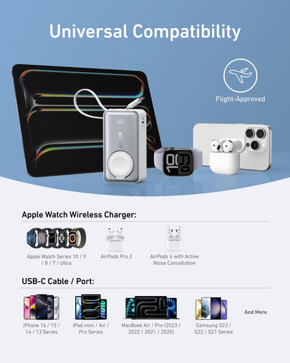 Anker MagGo Power Bank (10K, 35W, For Apple Watch) - Mann