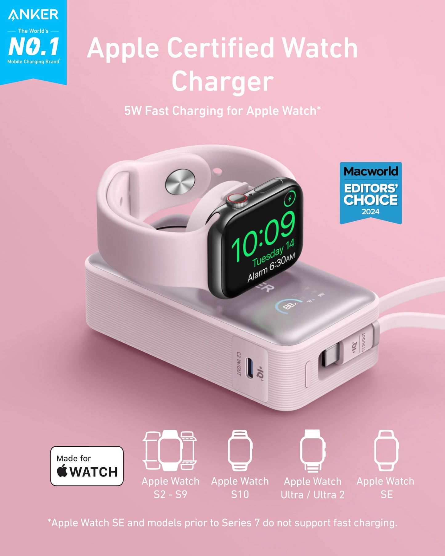 Anker MagGo Power Bank (10K, 35W, For Apple Watch) - Mann