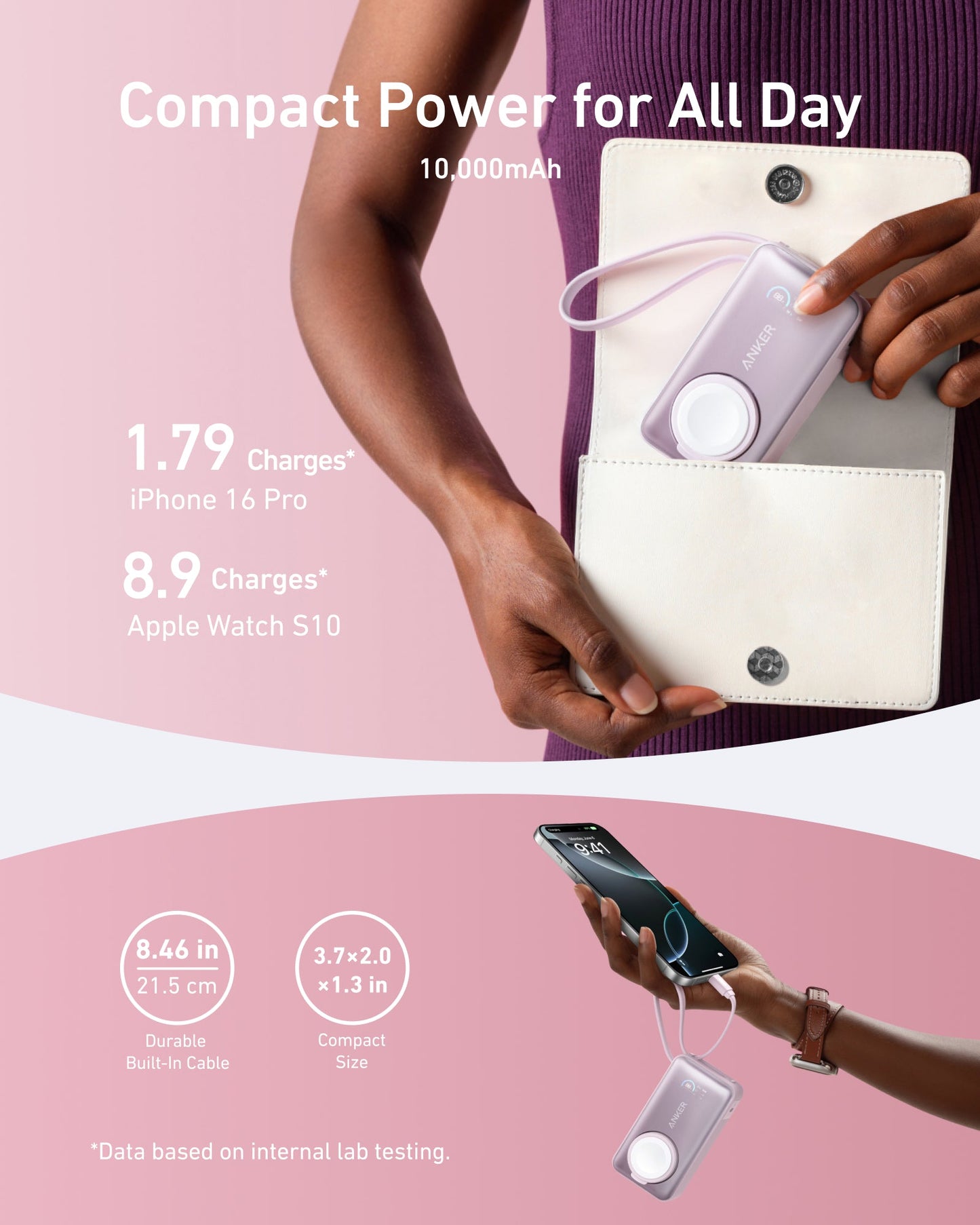 Anker MagGo Power Bank (10K, 35W, For Apple Watch) - Mann