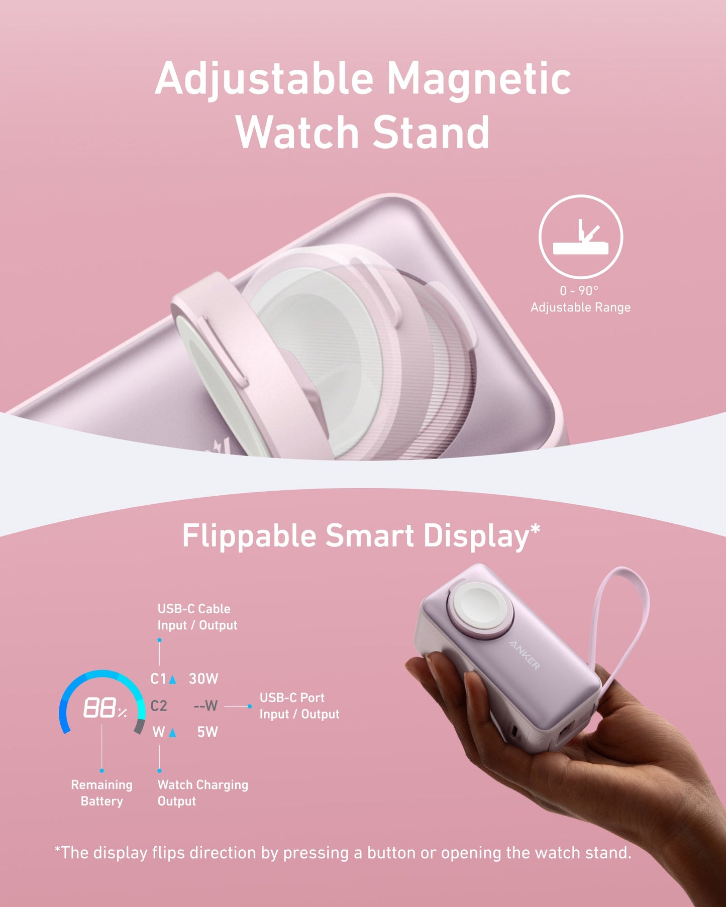 Anker MagGo Power Bank (10K, 35W, For Apple Watch) - Mann