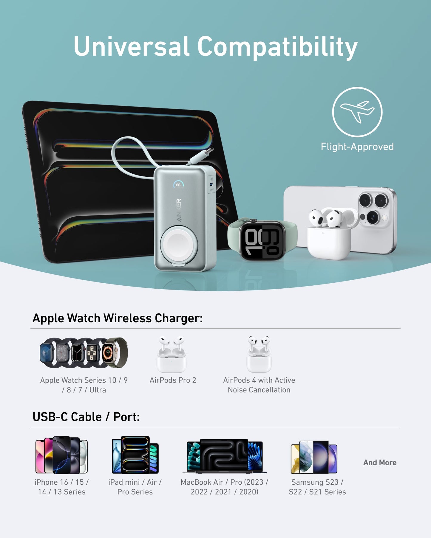 Anker MagGo Power Bank (10K, 35W, For Apple Watch) - Mann