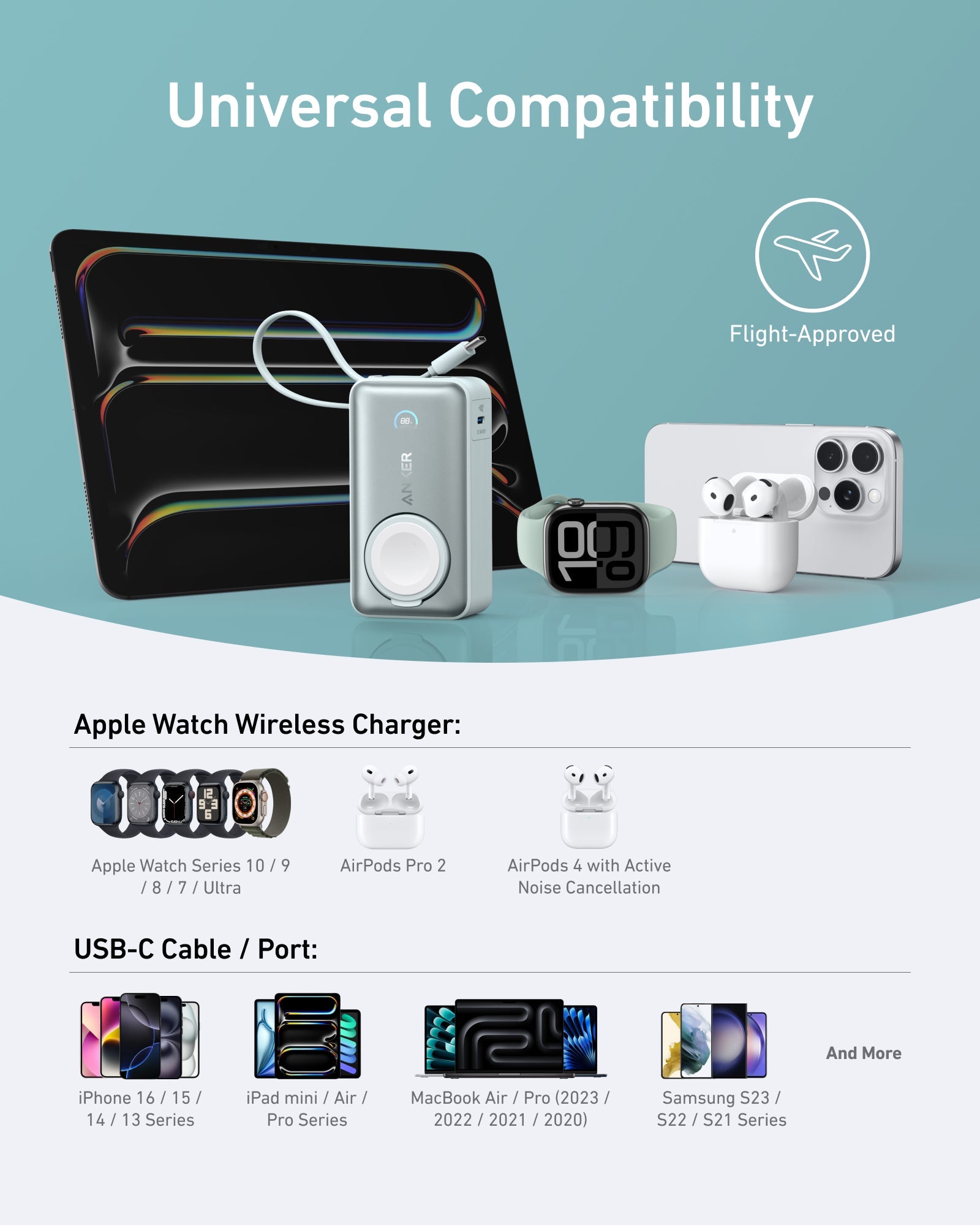 Anker MagGo Power Bank (10K, 35W, For Apple Watch) - Mann