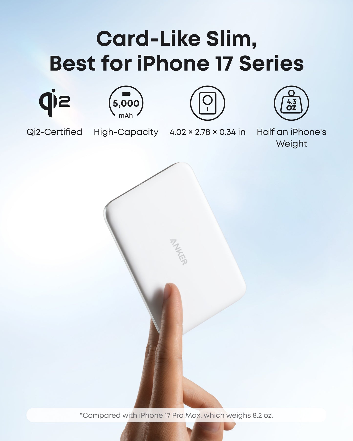 Anker Nano Power Bank (5K, MagGo, Slim) - Mann