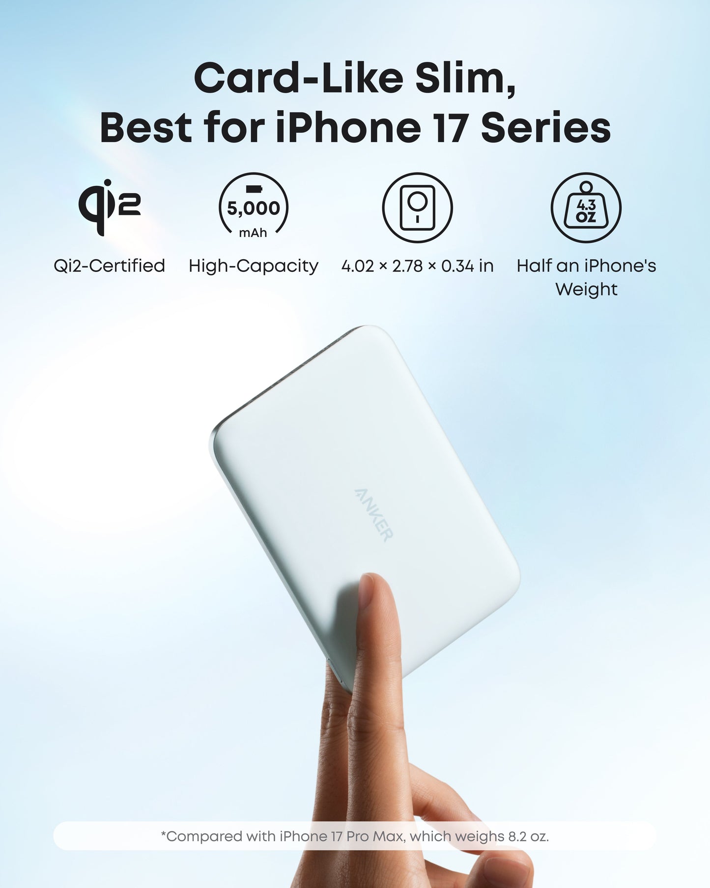 Anker Nano Power Bank (5K, MagGo, Slim) - Mann