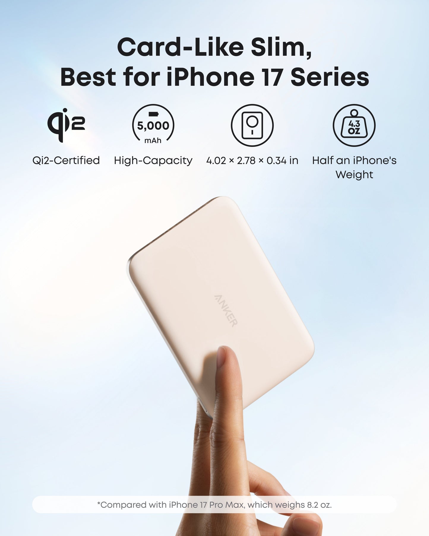 Anker Nano Power Bank (5K, MagGo, Slim) - Mann