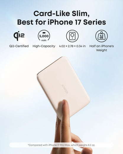 Anker Nano Power Bank (5K, MagGo, Slim) - Mann