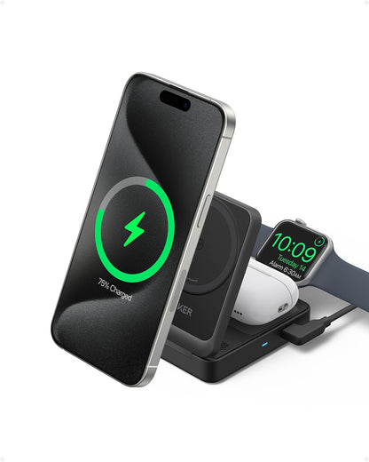Anker MagGo Wireless Charging Station (Foldable 3-in-1) - Mann